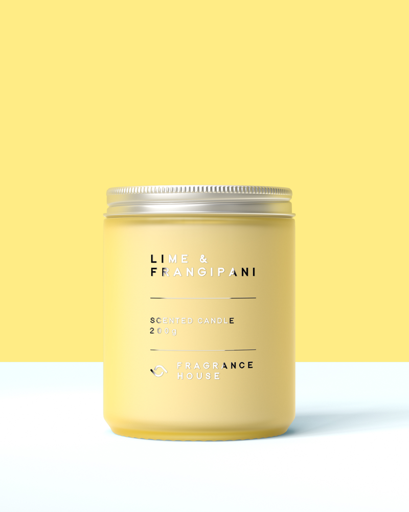 Scented Poured Candle | Lime & Frangipani