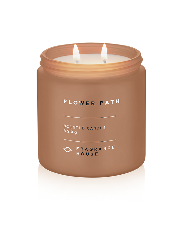 Double Wicked Scented Poured Candle Flower Path Fragrance House HK