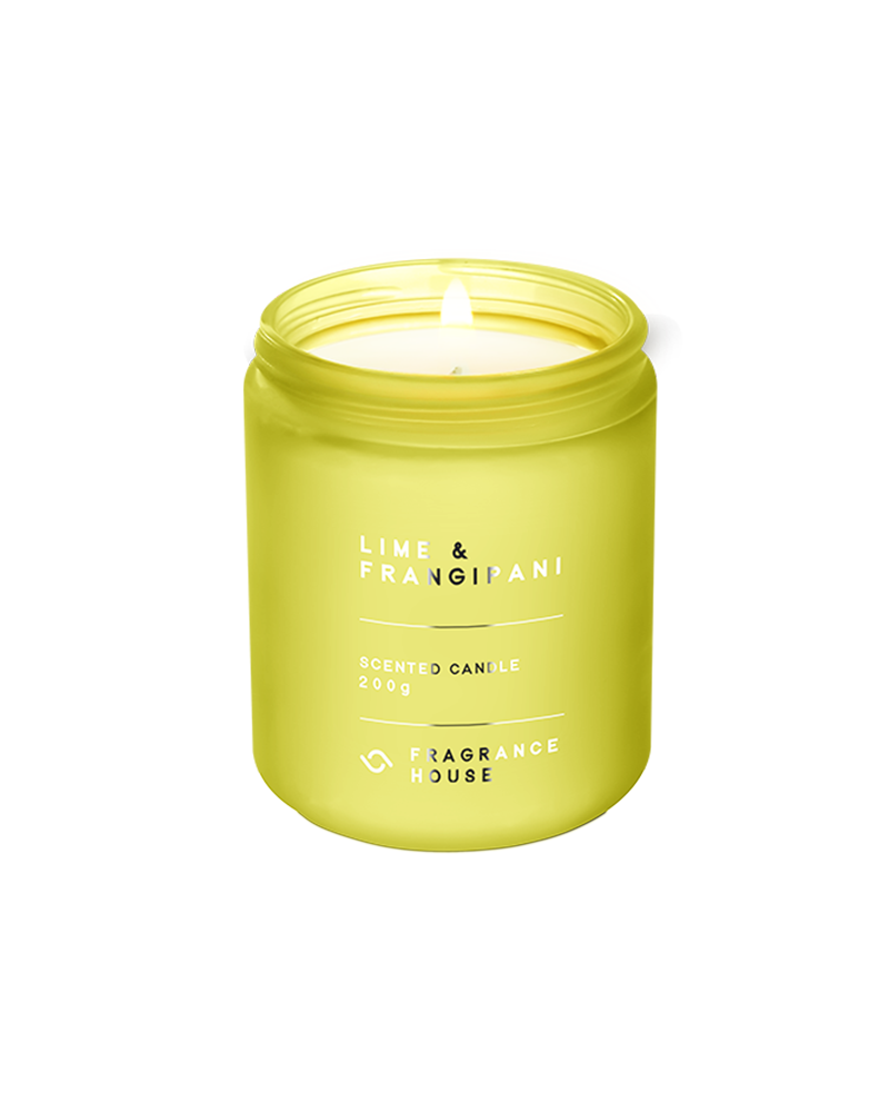 Scented Poured Candle | Lime & Frangipani