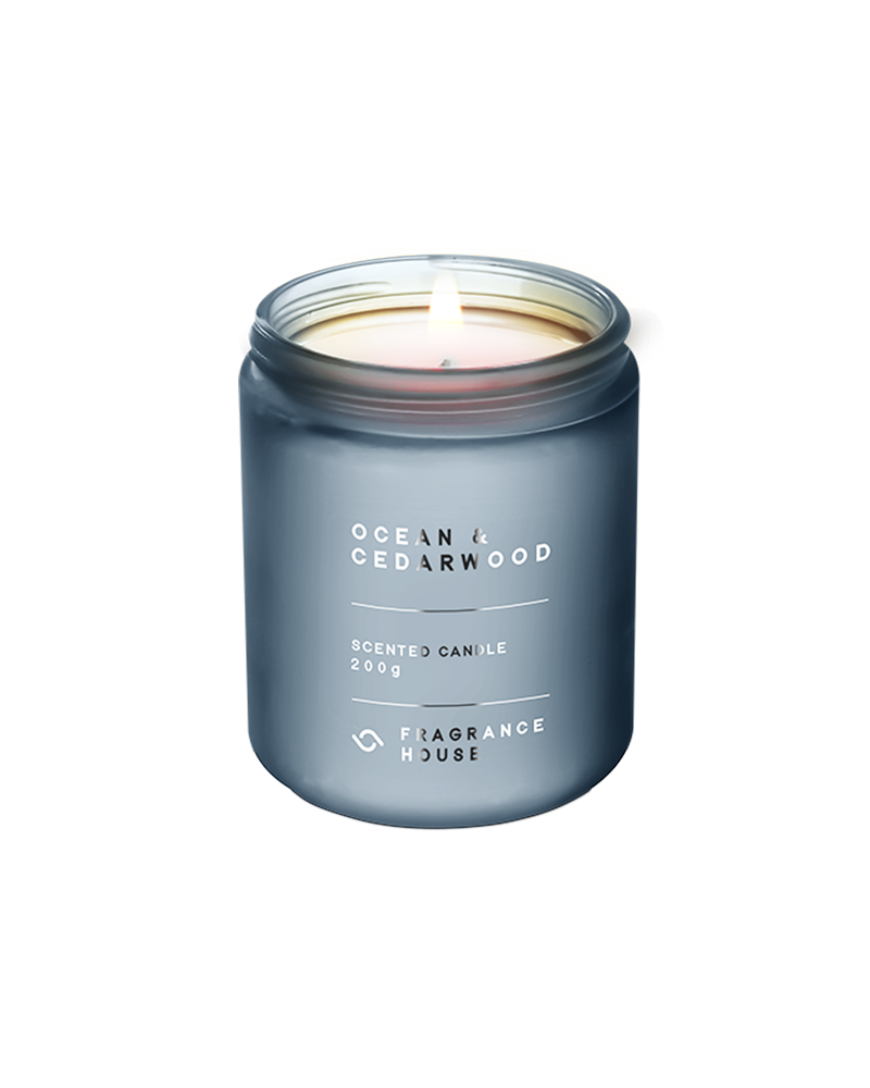 Scented Poured Candle | Ocean & Cedarwood