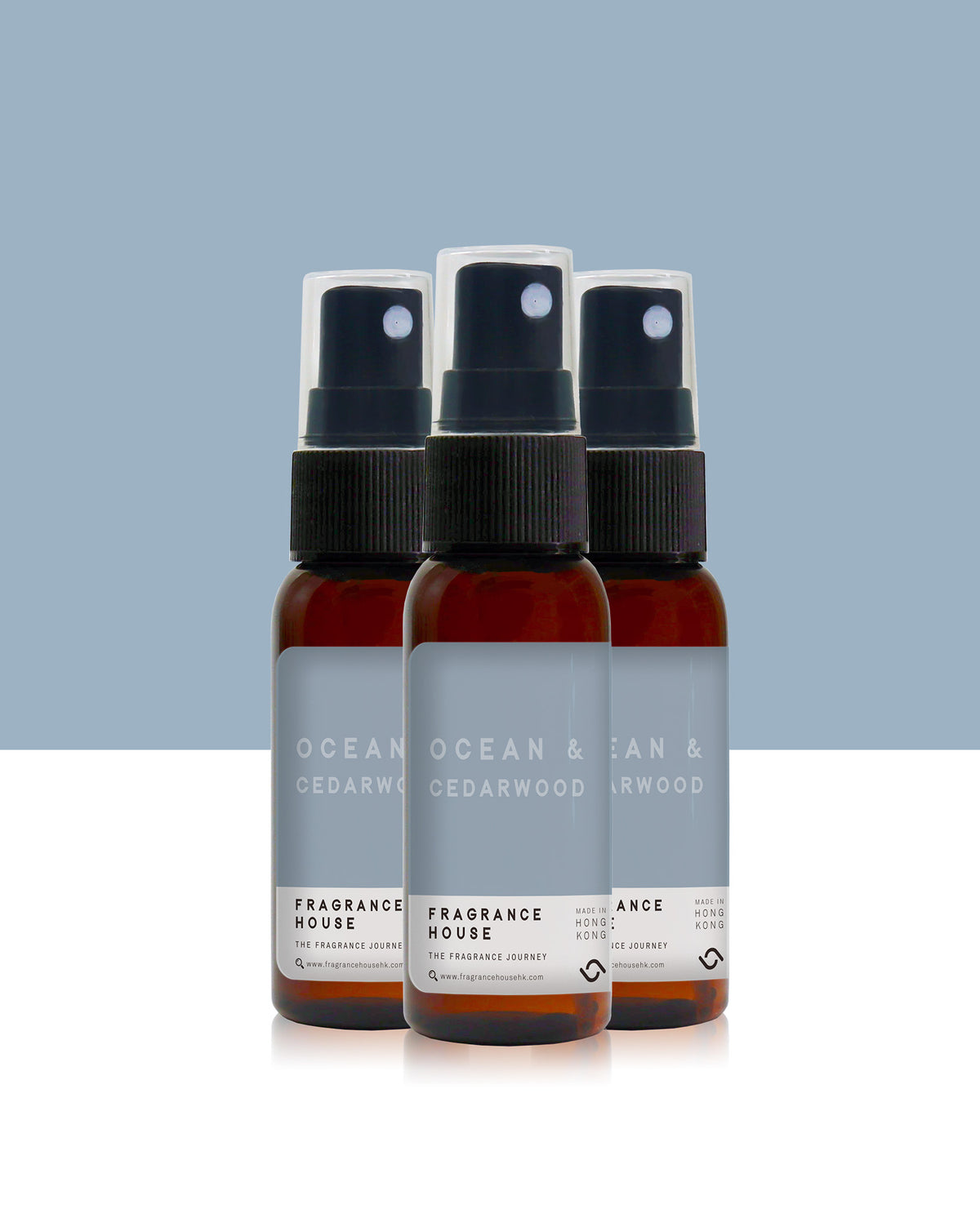Alcohol Disinfectant Spray  | Ocean and Cedarwood (Set of 3)