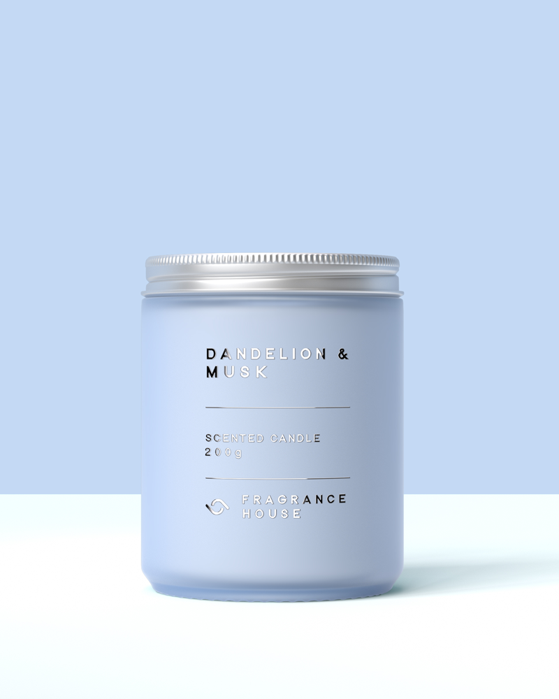 Scented Poured Candle | Dandelion &amp; Musk