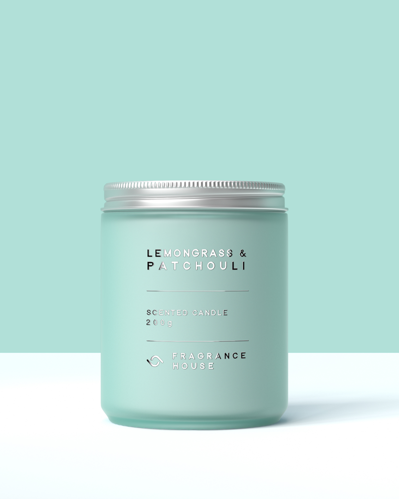 Scented Poured Candle | Lemongrass &amp; Patchouli