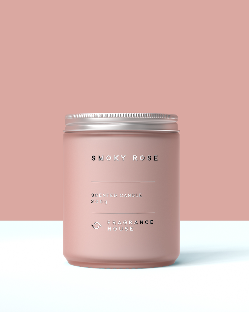 Scented Poured Candle | Smoky Rose