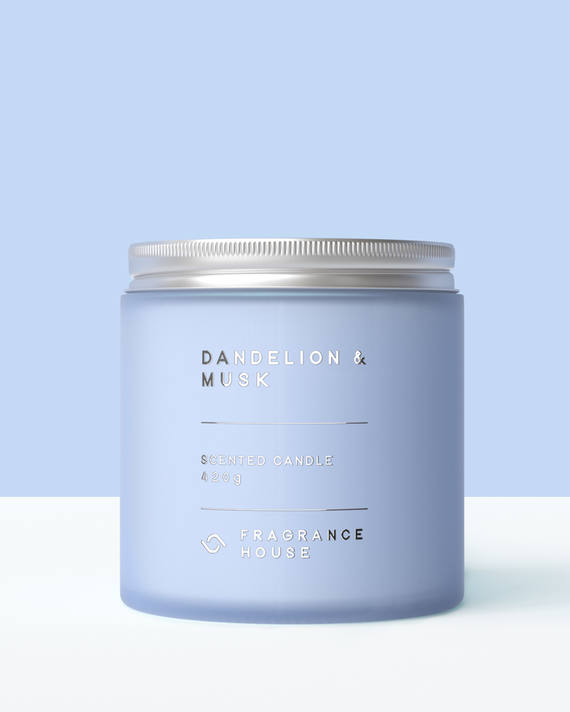 Scented Poured Candle | Dandelion &amp; Musk