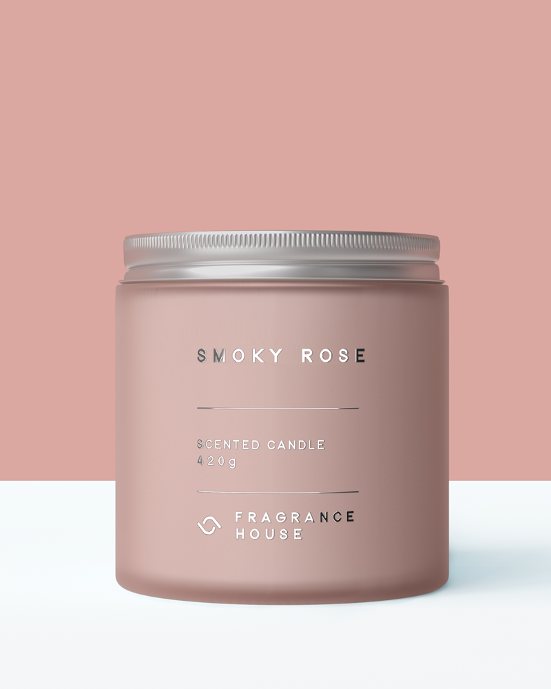 Double Wicked Scented Poured Candle | Smoky Rose