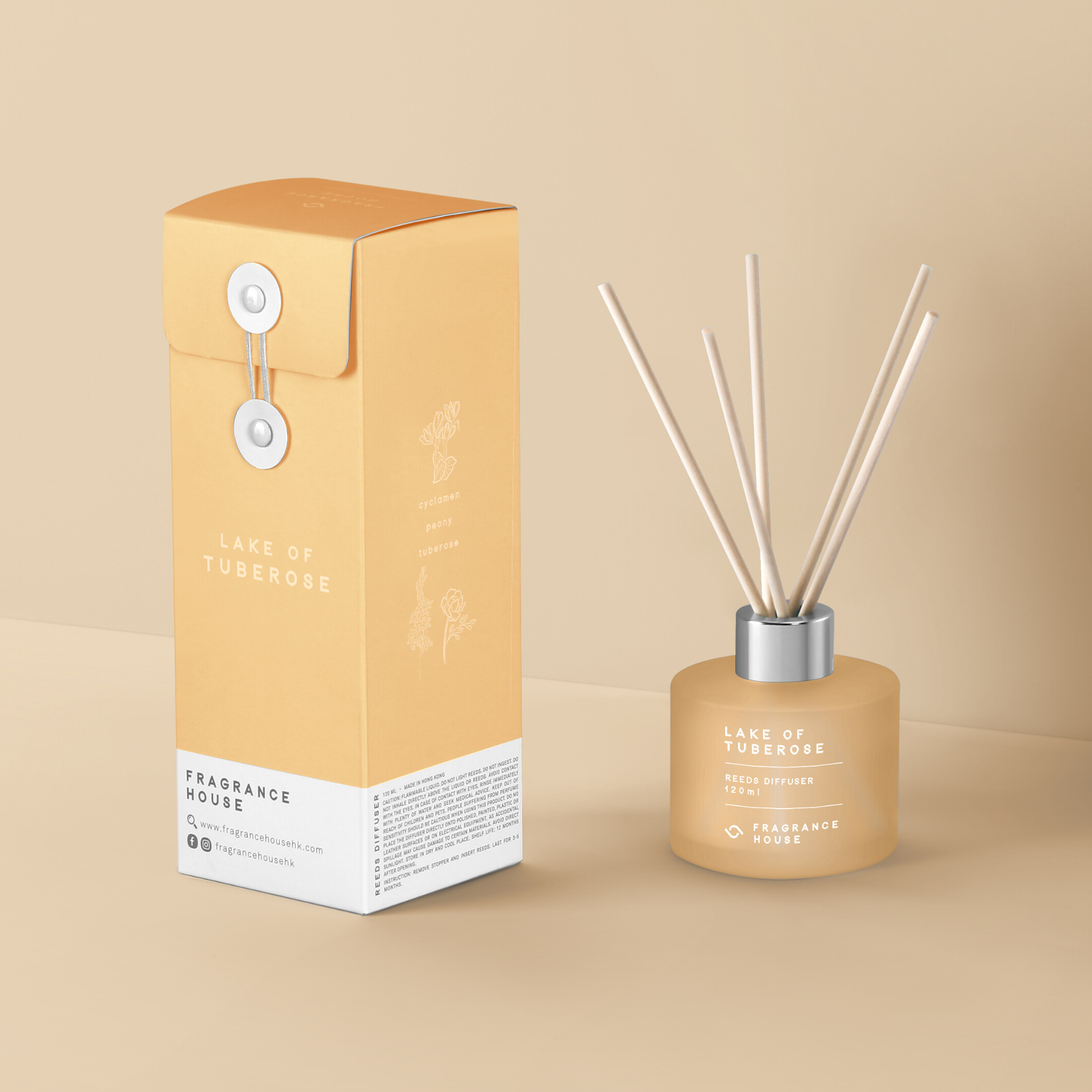 Pavilion White Tea Diffuser with packing 亭下白茶藤枝香薰連包裝
