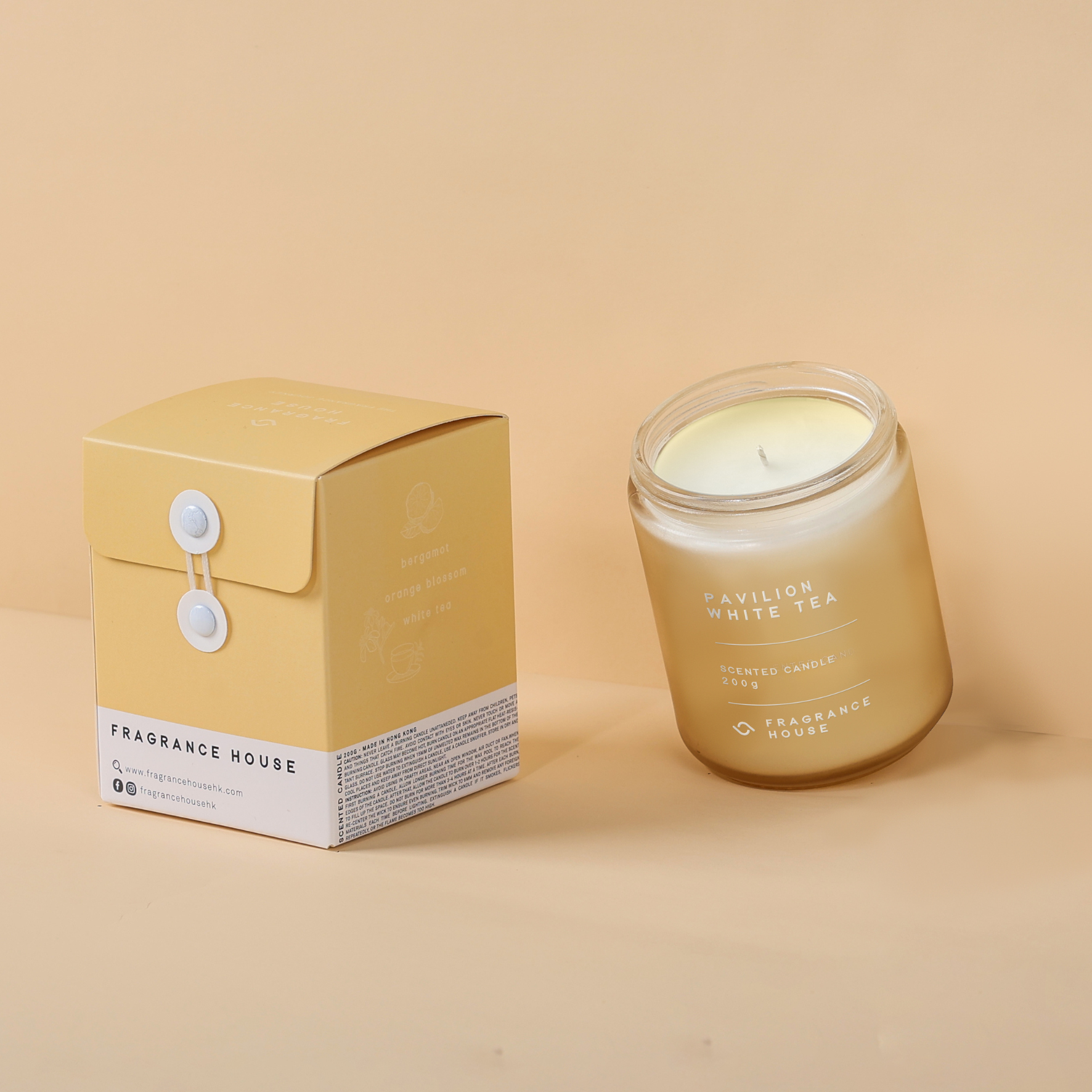 Pavilion White Tea scented poured candle with packing 亭下白茶香薰蠟燭連包裝