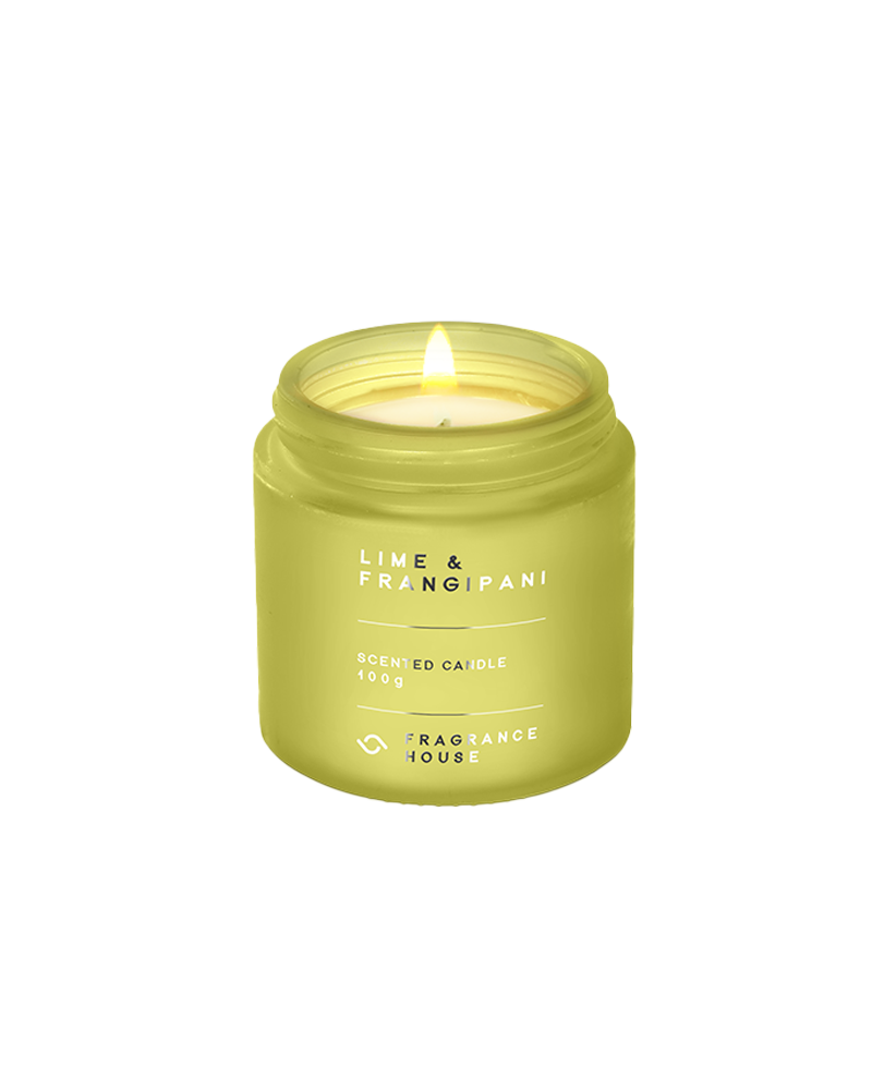 Mini Scented Poured Candle | Lime &amp; Frangipani