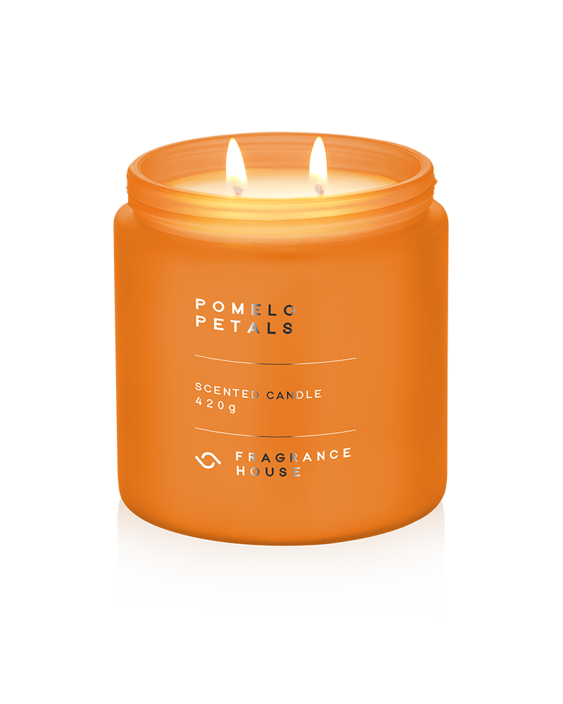 Double Wicked Scented Poured Candle | Pomelo Petals
