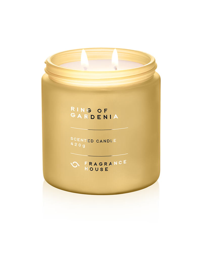Double Wicked Scented Poured Candle | Ring of Gardenia