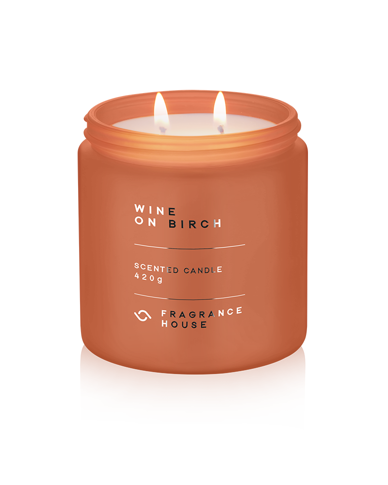 Double Wicked Scented Poured Candle | Wine on Birch