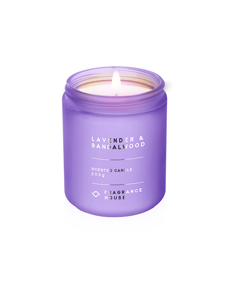 Scented Poured Candle | Lavender &amp; Sandalwood