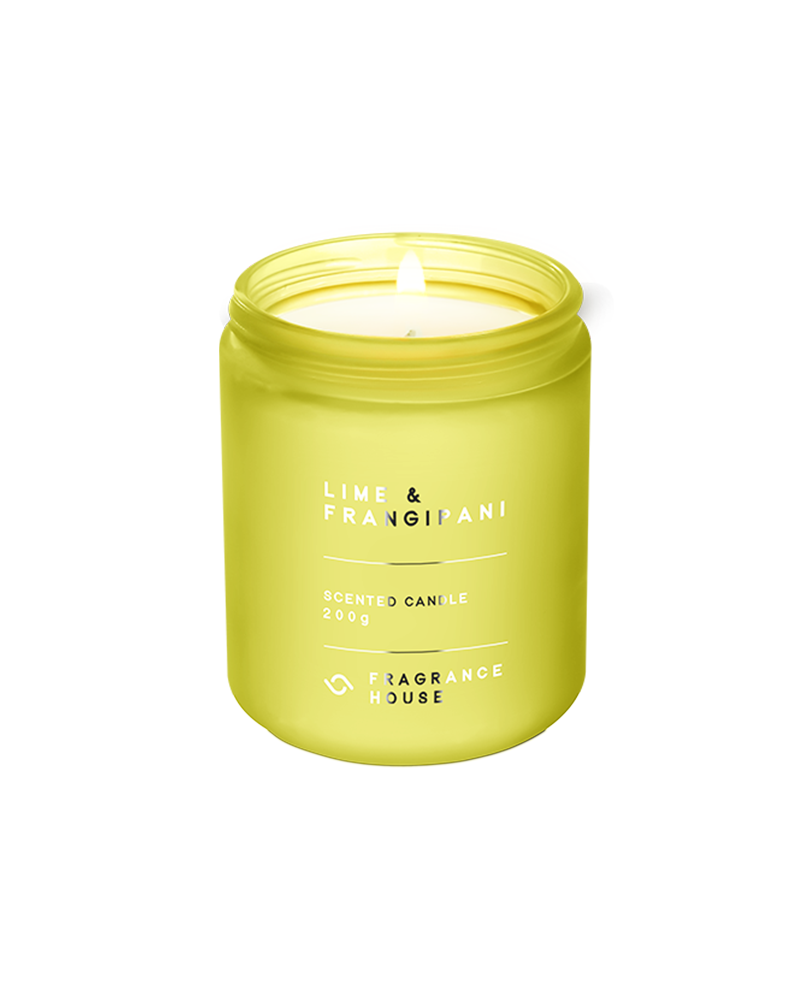 Scented Poured Candle | Lime &amp; Frangipani