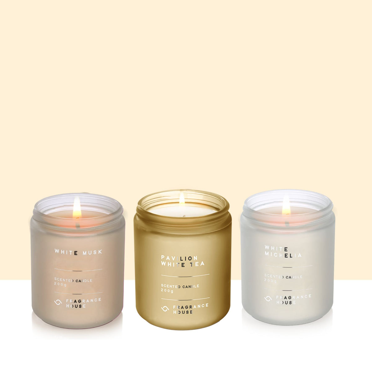 【Online Exclusive】- Calming Candle Set | Pavilion White Tea, White Michelia, White Musk