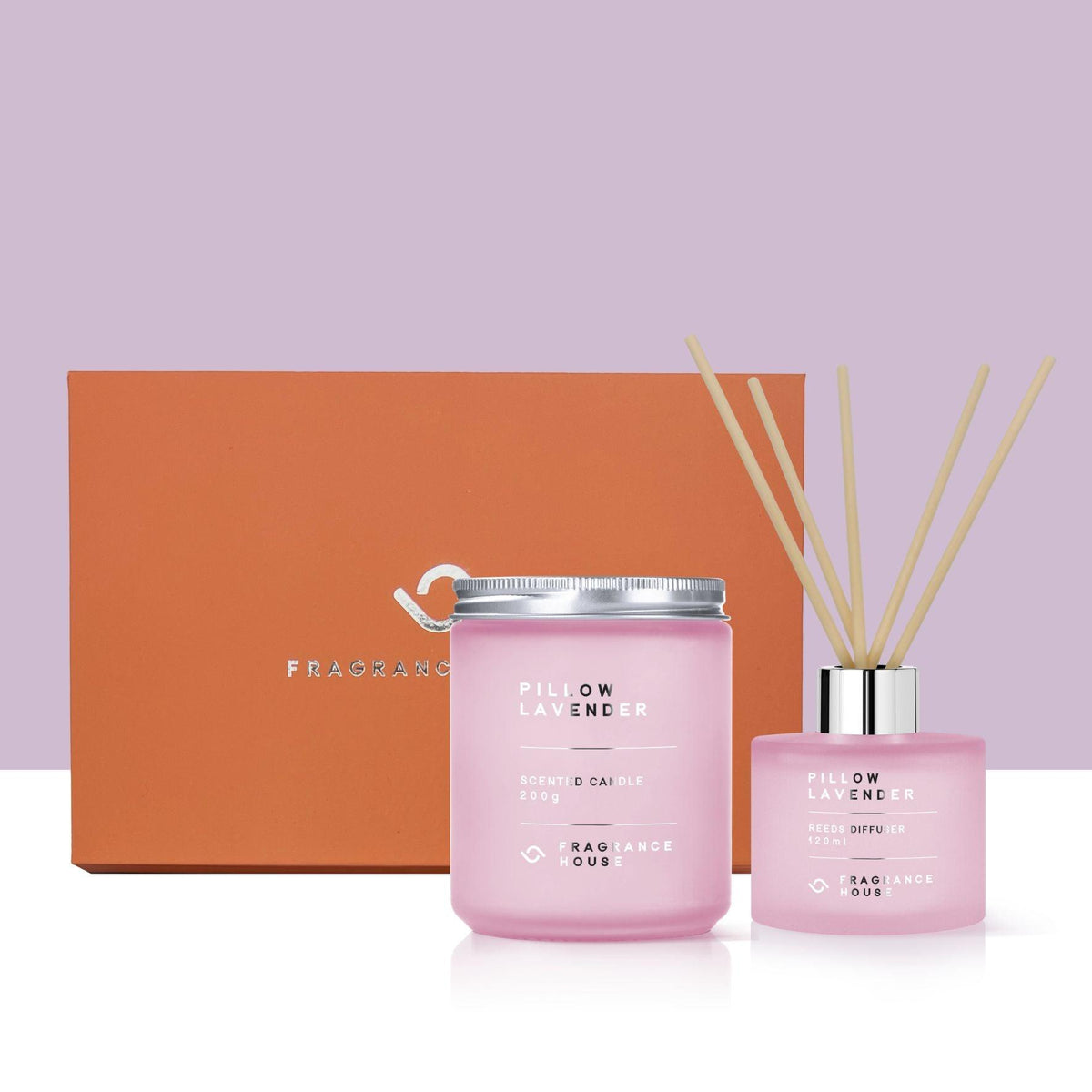 【Classic Candle &amp; Diffuser Gift Set (With gift box) - PILLOW LANVENDER】 - Fragrance House HK