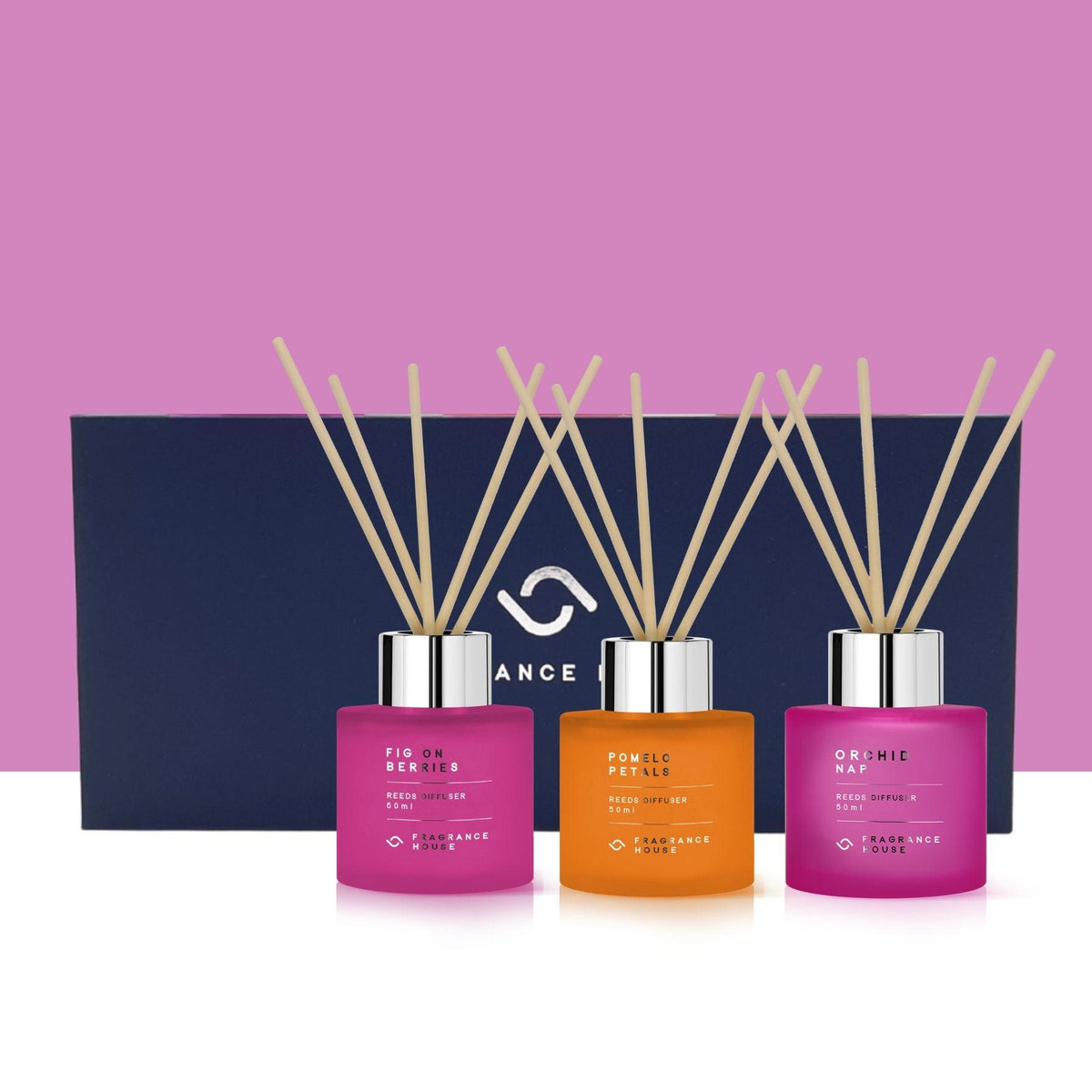 【Gift Set 50ml Diffuser Set (With gift box) - FIG ON BERRIES | POMELO PETALS | ORCHID NAP】 - Fragrance House HK